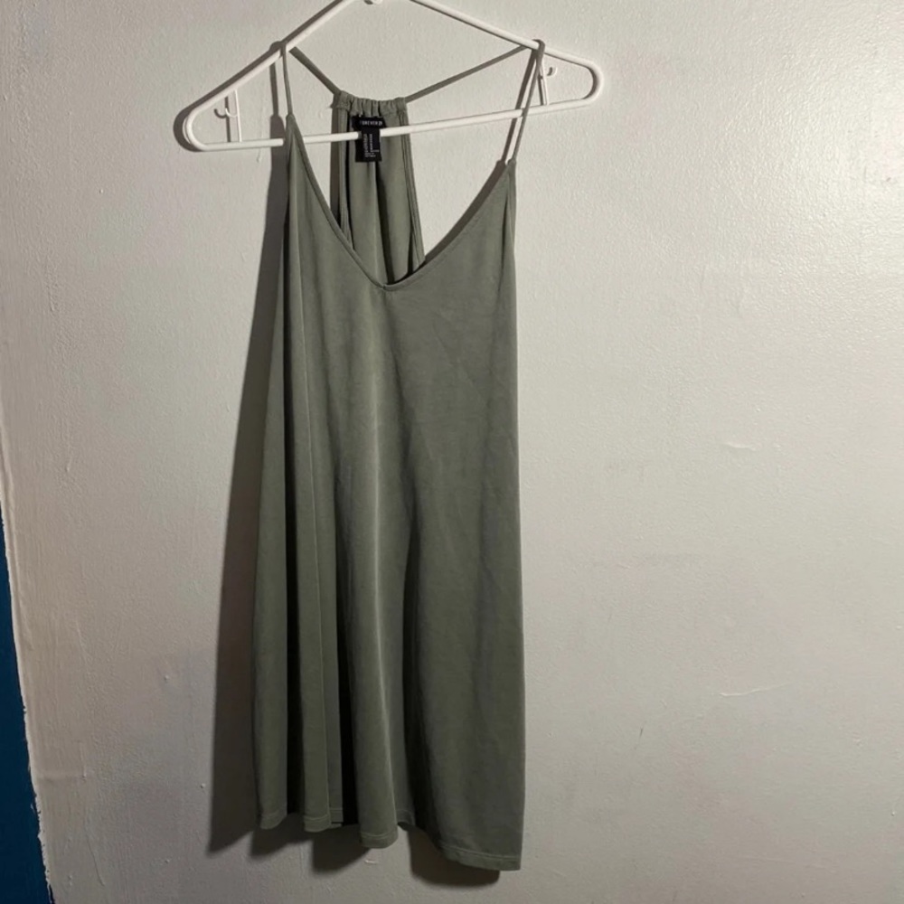 Green skater dress